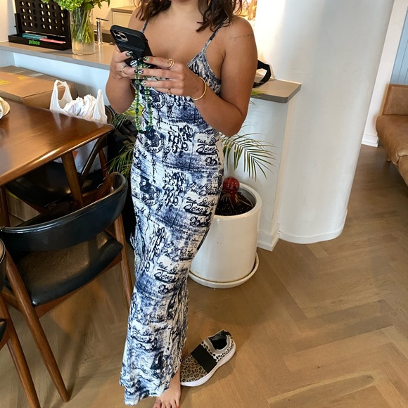 Jean Paul Gaultier Vintage iconic Bodycon Tattoo Line Dress - Picture 6 of 13